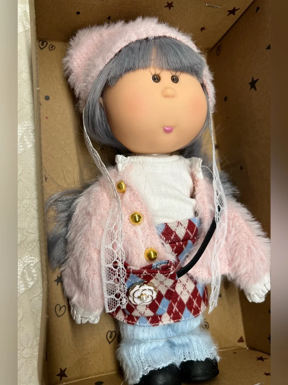 New, 8” Mia Potato Doll with Plush Outfit and Hat